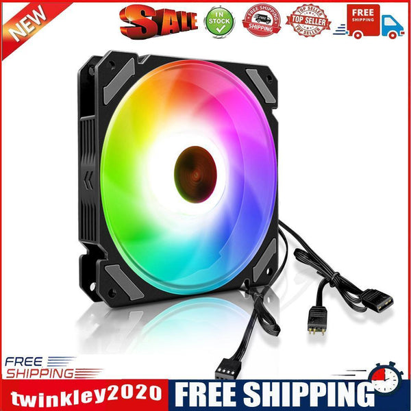 COOLMOON CPU Cooler ARGB 120mm 4 Pin Radiator PC Computer Case Cooling Fan