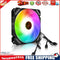 COOLMOON CPU Cooler ARGB 120mm 4 Pin Radiator PC Computer Case Cooling Fan