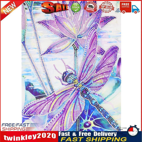 5D DIY Special Shaped Diamond Painting Dragonfly Cross Stitch Mosaic Kits Newly
