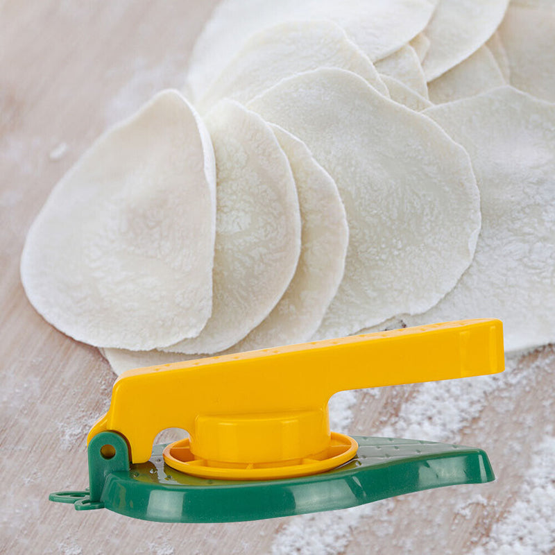 Dumpling Skin Noodle Press Dough Mould Maker Pastry Tools (E Yellow Green) Newly