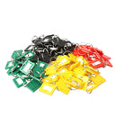 100Pcs Plastic Keychain Key Tags 5 Style ID Label Name Key Tags Split Ring Newly
