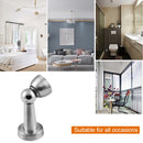 Stainless Steel Magnetic Door Stopper Floor Suction Non Wall Protectors Doorstop
