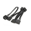 Molex 4 Pin Male 1 to 5 SATA 15 Pin Female Hard Drive Power Supply Cable 30 inch
