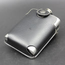 8oz Stainless Steel Whiskey Wine Flagon Alcohol Hip Flask with Leather Case