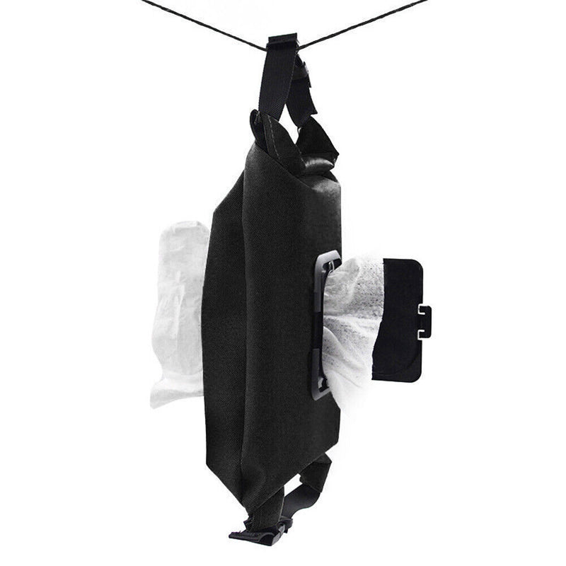 #A Outdoor Hanging Wet Tissue Box Hanging Paper Bag Storage Holder for Hiking