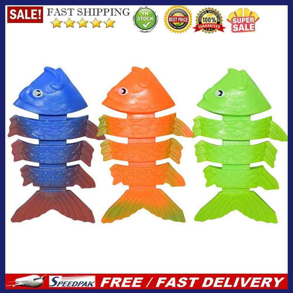 3pcs Underwater Training Children Pool Throwing Diving Game Toys (Fishbone)