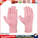 Arthritis Therapy Compression Gloves Ache Joint Relief Mittens (Pink M) Newly