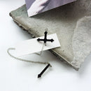 Fashion Punk Cross Chain Stud Earrings Ear Bone Piercing for Women Men Jewelry