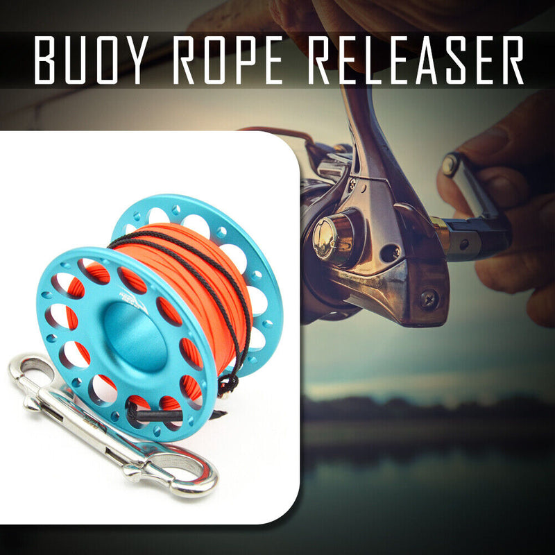 Scuba Diving Spool Finger Reel for Underwater Fishing Cave Dive (30m Blue) Newly