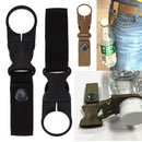 Portable Outdoor Hiking Nylon Webbing Bottle Holder Buckle Clip (Black)