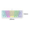 K61 RGB Wired Keyboard 60 Percent 62 Keys Ergonomic Gaming Keyboard (White)