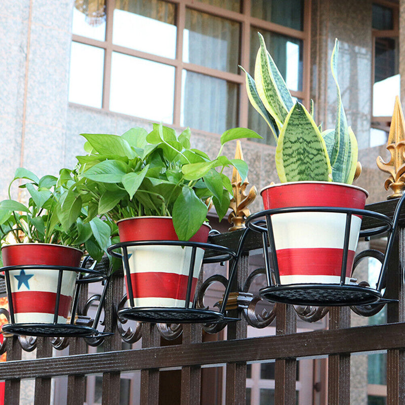 Garden Balcony Flower Stand Flower Basketball Holder Flowerpot for Wall Decoration