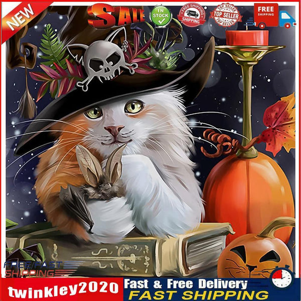 Halloween 5D DIY Diamond Painting Full Round Drill Embroidery Wall Decor Newly