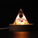 Crystal Orgonite Pyramid Healing Energy Reiki Chakra Home Office Decor (B) Newly