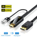 Converter Cable HDMI 2.0 to Display Port Adapter For PS4 XBox Laptop PC