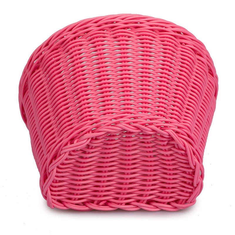 PE Rattan Handlebar Carrier Bag Bicycle Front Basketball Holder Cycling Accessories