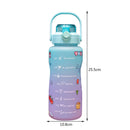 1500ml Colorful Water Kettle w/ Marker Large Sports Drink Frosted Cup (D) Newly