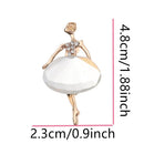 Bag Ballet Girl Pin Crystal Badge Dancing Girl Brooches Clothes Accessories