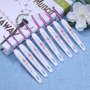 8pcs Plastic Handle Aluminium Crochet Hooks Sweater Knitting Needles Set
