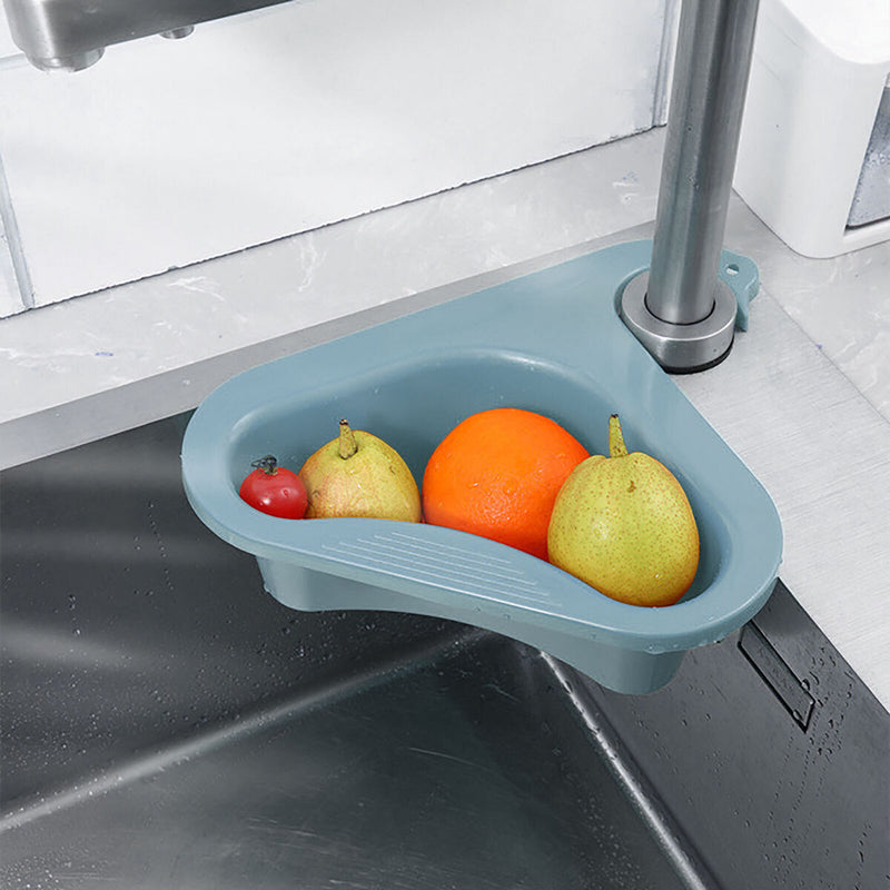 Swan Drain Basket 1 Pc Corner Kitchen Sink Strainer Basket with Sponge Newly