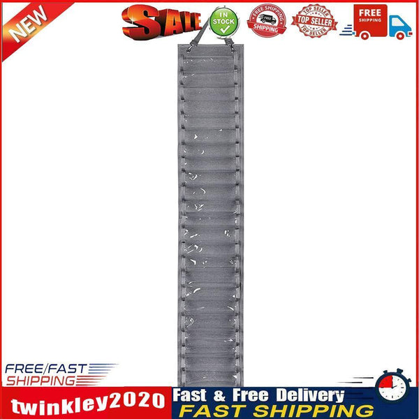 Vinyl Roll Holder 24 Grids Organizer Wall Door Hanging Bag (Dark Gray) Newly