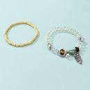 Women Bohemian Jewelry Multilayer Rice Bead Owl Layered Hand Chains Bracelet