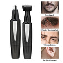 2 in 1 Nose Facial Hair Trimmer Electric Eyebrow Scraper Cleaner Shaving Tool