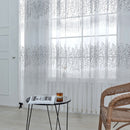 Leaf Print Semi-shading Tulle Curtains Living Room Bedroom Window Screen Drap