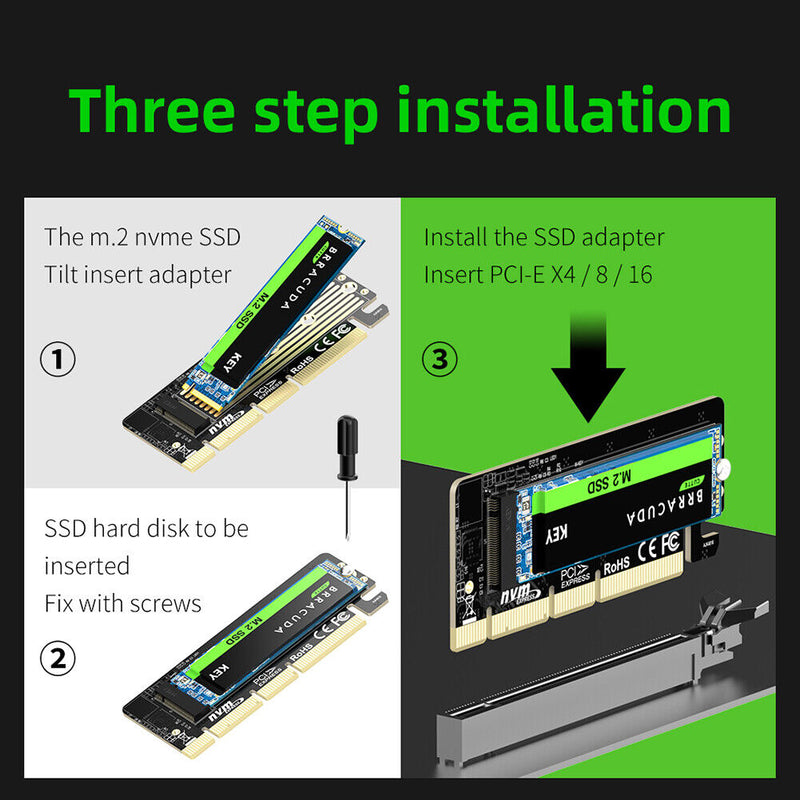 32Gbps M.2 PCI-E NVMe SSD to PCIe 3.0 Adapter Card PCI Express Converter