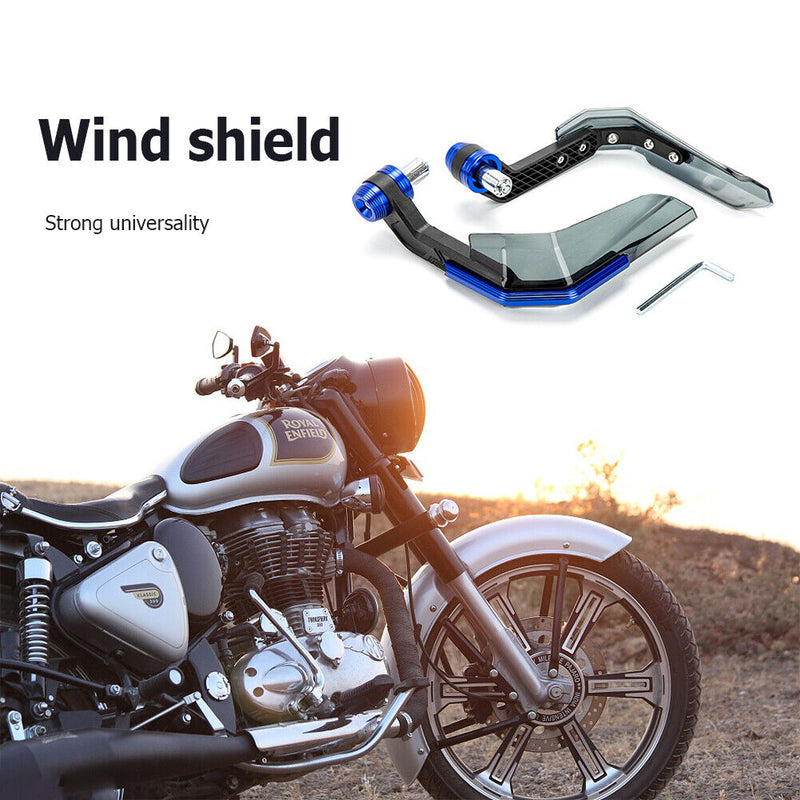 2pcs Motorcycle Hand Guard Protector Motor Part Windshield Handguard (Blue)