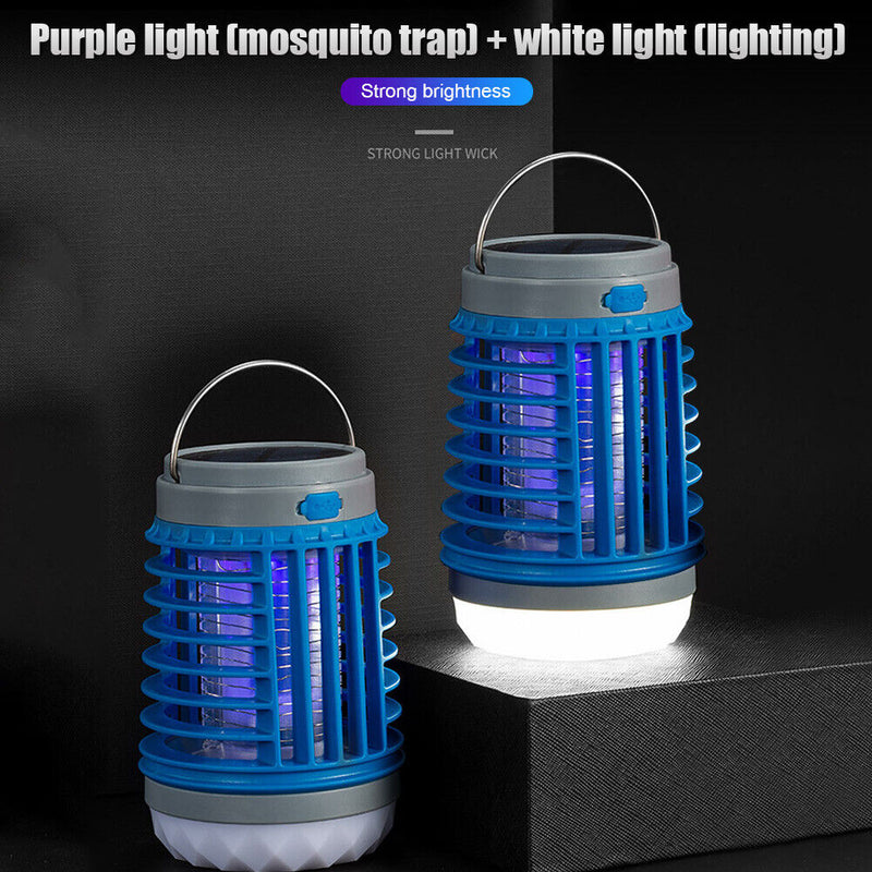 #A Solar USB Electric Mosquito Killer Lamp Portable Outdoor Anti Fly Bug Trap Li