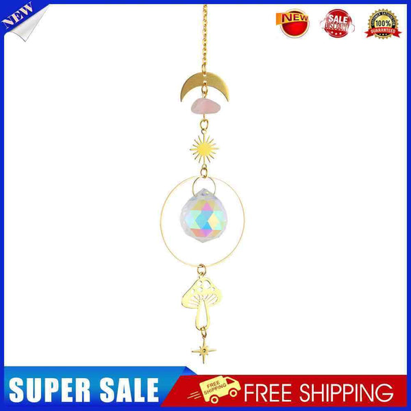 #A Crystal Wind Chime Prism Windbell Mushroom Butterfly Dragonfly Hanging Orname