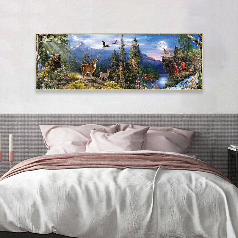 5D Rhinestone Mosaic Craft DIY Forest Animals Diamond Painting Picture Poster