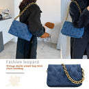 Casual Solid Color Totes Women Denim Underarm Handbag Street Travel Shoulder Bag