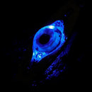 LED Fishing Lure Lamp Underwater Light Eye Shape Fluorescent Baits (Blue) Newly
