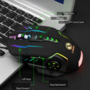 V7 USB Wired Mouse 6 Buttons 3600dpi Gaming Optical Gamer LED Mice for PC