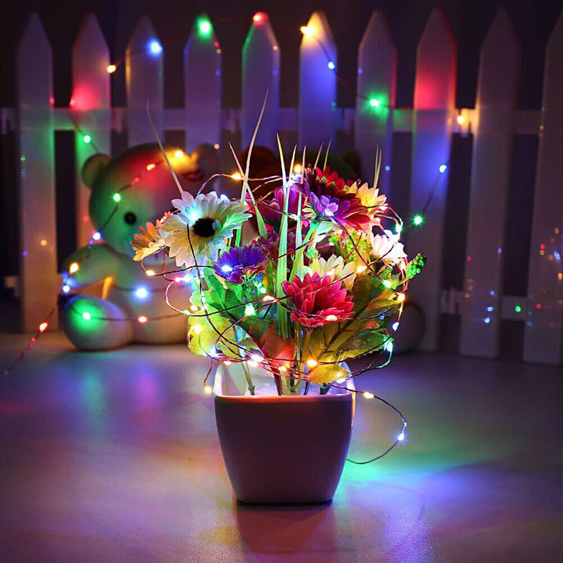 Solar String Lights Waterproof Copper Wire Fairy Lamp (Multicolor 200LED) Newly