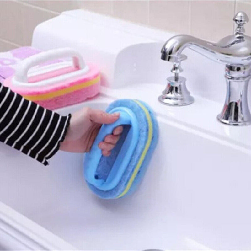 Washing Ceramic Tile Bathtub Cleaner Cleaning Brush Handheld Sponge Plastic