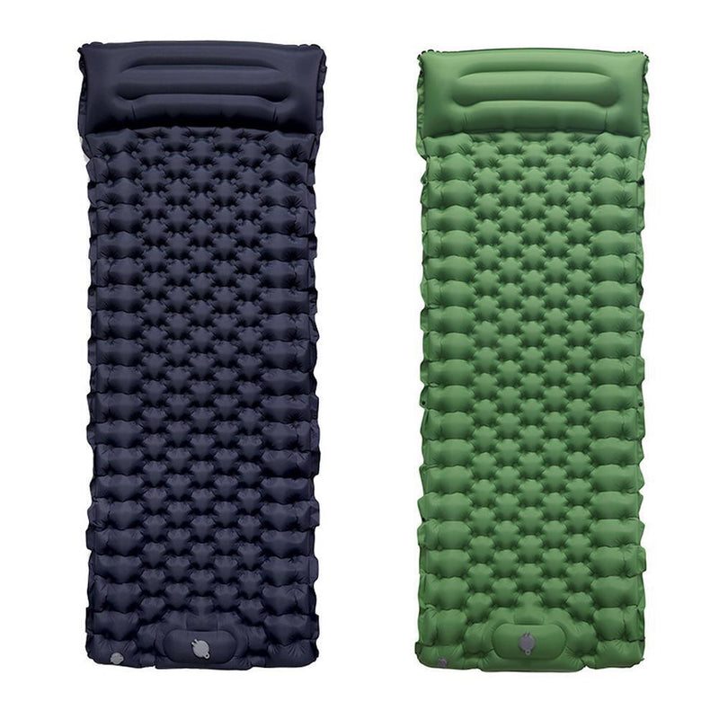 Waterproof Sleep Inflatable Mattress Outdoor Camp Cushion Bed (Navy Blue)