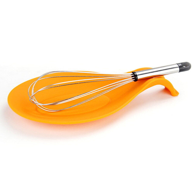 Attractive 1Pc Silicone Spoon Insulation Mat Silicone Heat Resistant Placemat D