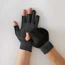 3 Fingers Cut Fishing Gloves Anti-Slip Sunscreen Angling Gloves (Black)