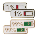 Clothes Lapel Pin Buckle Badge Brooch 1% Electricity Quantity Enamel Pins