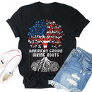 Independence Day American Tree Tea T-Shirt (Black M)