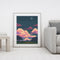 40x50cm Oil Paint By Numbers Pink Clouds Frameless Picture Craft Home Decorative