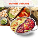 Stainless Steel Single-layer Mandarin Duck Soup Fondue Hot Pot Kitchen Cookware