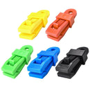 10pcs Outdoor Large Canopy Wind Rope Clamps Windproof Tent Clips (Red)