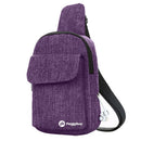 Men/Women Canvas Chest Packs Casual Crossbody Shoulder Sling Bag(Purple)