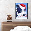Hand Painted Oil Paint by Numbers DIY Christmas Cow Drawing Wall Decoration Gift