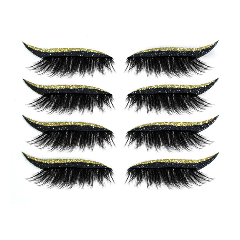 with Eyelashes Self Adhesive Eyeliner Reusable Eyeliner and False Eyelashes