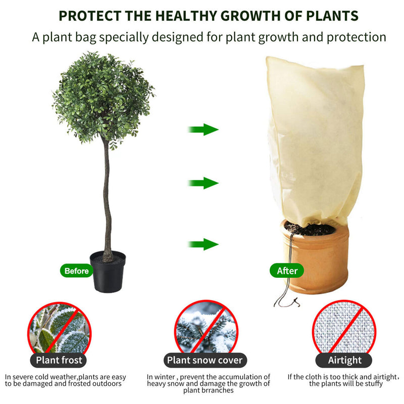 Plant Cover - 2pcs Protection Frost Blankets Anti-Freeze Plant Protection Bags